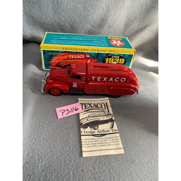 Texaco 1939 Dodge Airflow Tanker Bank Die-Cast Model Ertl Collectible Red - Picture 11 of 11